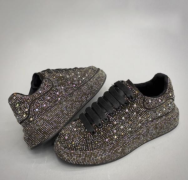 Мода Роскошь Дизайнерская Мода Мужские Красные Черные Туфли на Платформе со Стразами Повседневные Лоферы Мокасины Мужские Рок Хип-хоп Кроссовки для Ходьбы