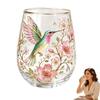 Transparent Hummingbird Joy Tea Cup Gold Rimmed Coffee Cup Creative Garden Glass Tea Cup
