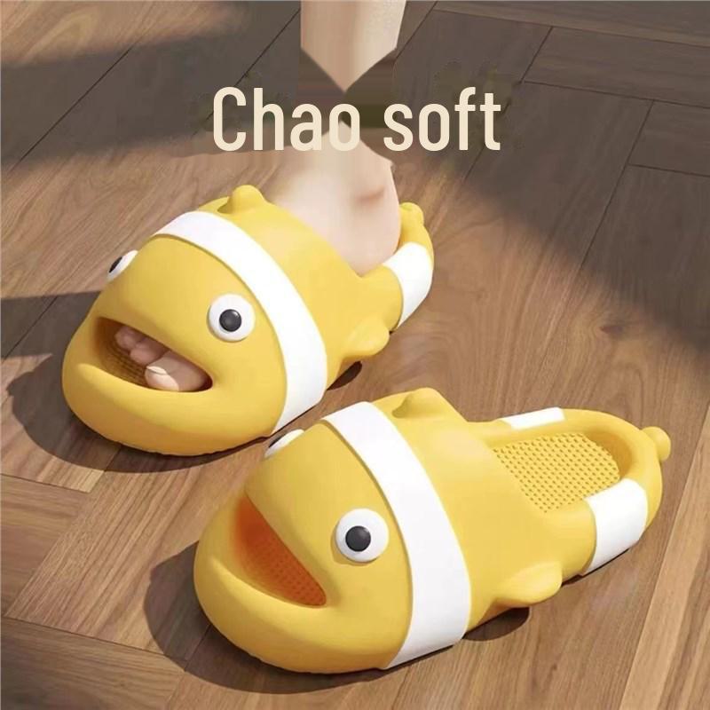 «Женские тапочки с симпатичным мультяшным рисунком, нескользящие, для лета, для дома и улицы, с супермягкой подошвой»