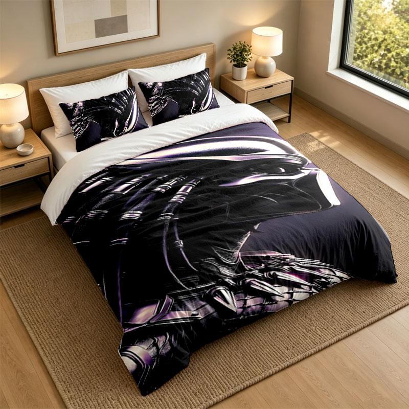 3Pcs Bedding SetPredator Soft Bed Sheet and Two Pillowcases Home Bedroom Decor