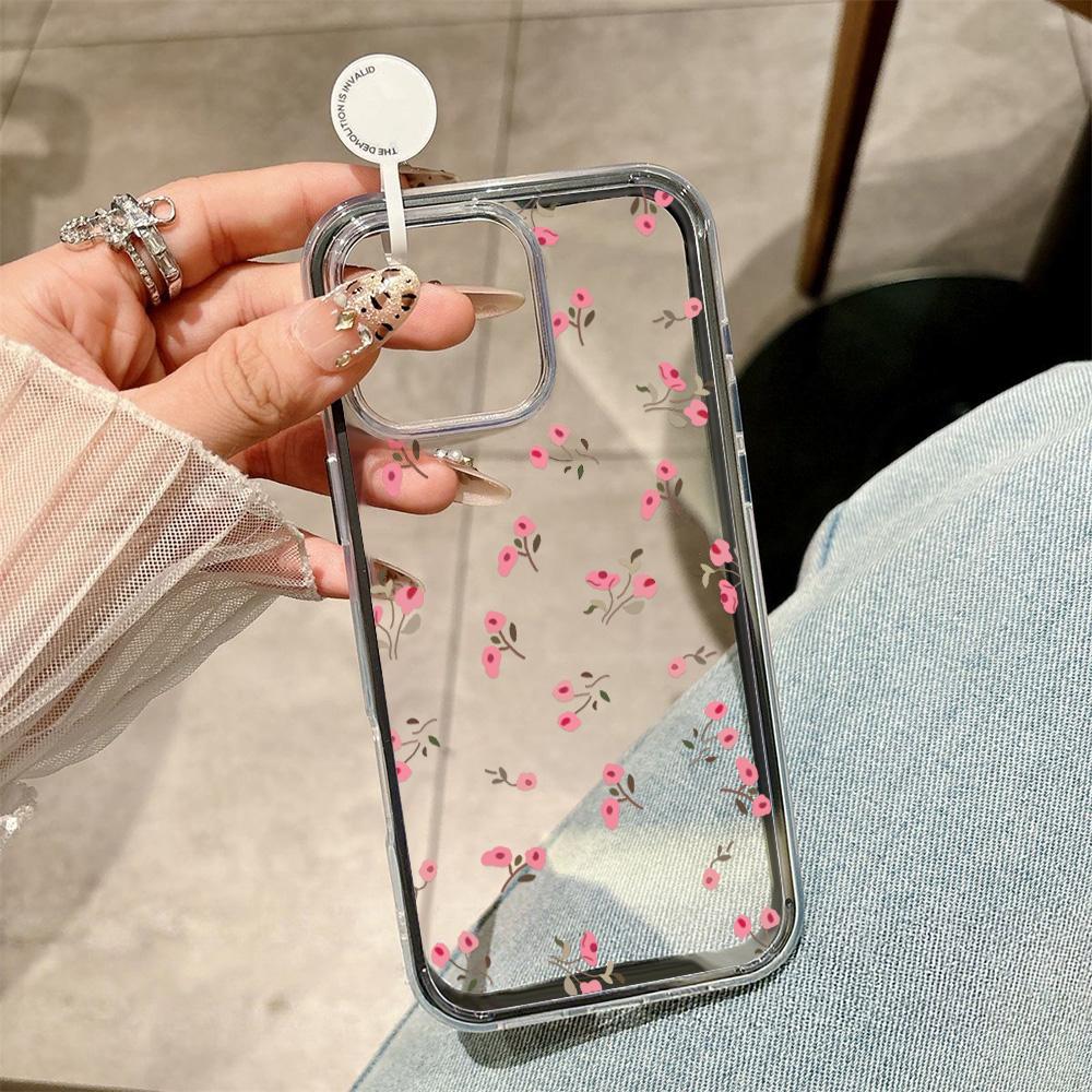 Чехол для телефона 2 в 1 Candy Color для iPhone 11 16 17 Pro Max 13 15 14 12 17 Air 17promax Мягкий ТПУ Прозрачный Цветочный Funda Чехол
