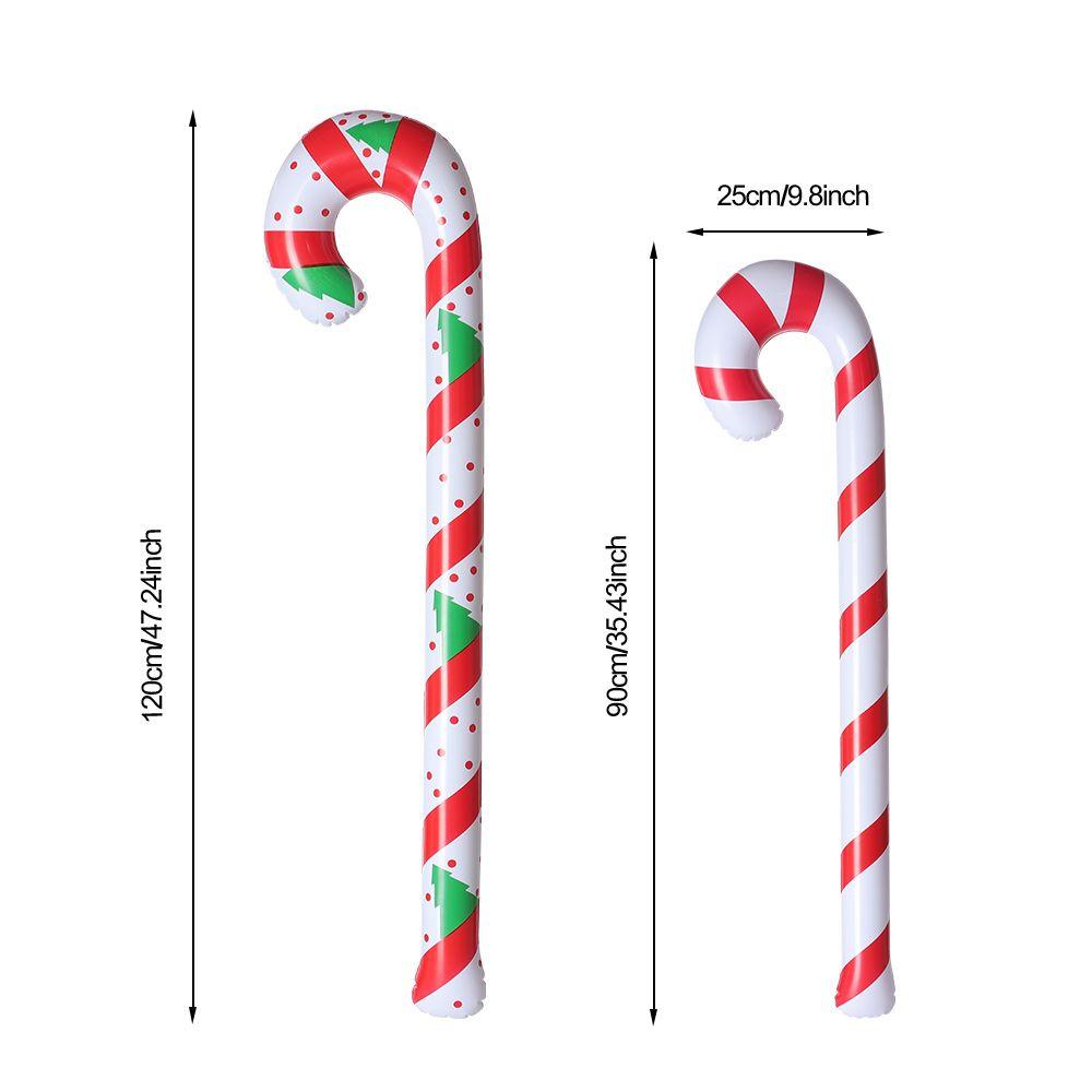 Рождественское украшение Надувные игрушки Рождественский леденец Санта Клаус Трость Костыль Шары