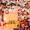 Cartoon Christmas Tree Hanging Set 16/24/32Pcs Wooden Ornaments Flying Angels Decorations Santa Claus Reusable Tags Ornaments for Holiday