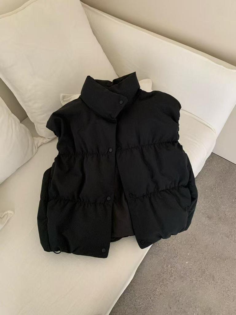 Женский жилет с 90% белым утиным пухом - Осень/Зима 2025 Свободный, Универсальный, Безрукавный жилет для студентов