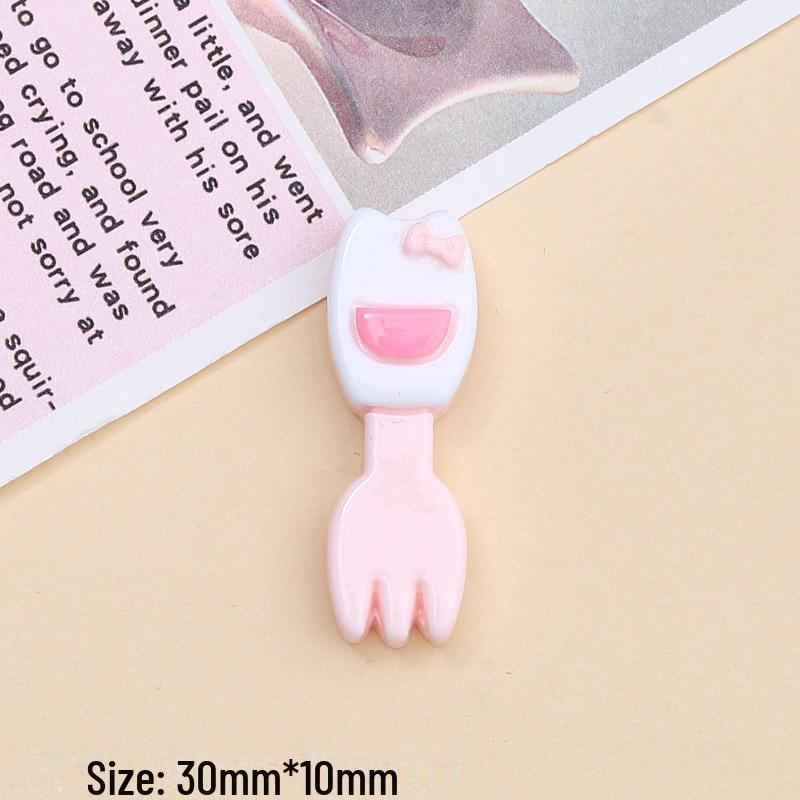 Набор аксессуаров из смолы своими руками: Пряжки для обуви с героями мультфильмов, крем-клей, шпилька для волос, разноцветные украшения в виде ложки в виде котенка