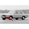Для Mercedes w114, w115 резиновая защита переднего бампера короткая, тип E класс 1968-1976 гг.