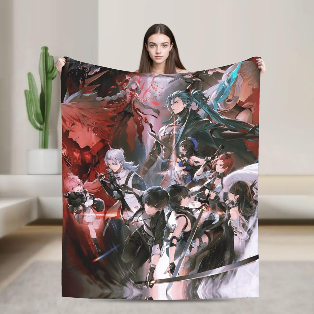 Chisa Wuthering Wave Galbrena Blanket  Warm Soft Fluffy Plush For Couch Chair Sofa Bed Decorative Flannel Bedspread Bed Cover