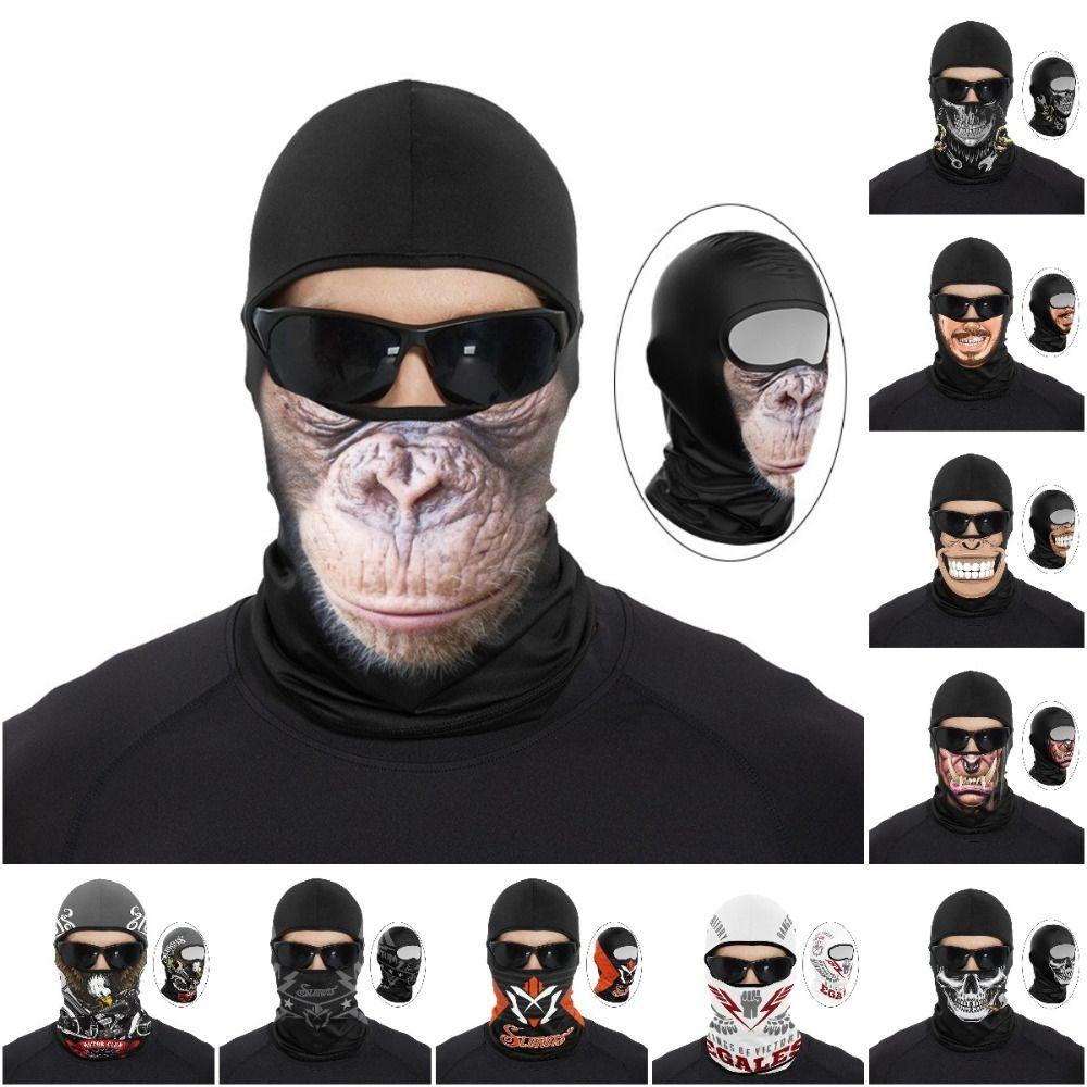 Дышащая велосипедная полнолицевая маска забавный рот обезьяны череп головной убор для верховой езды велосипедное снаряжение