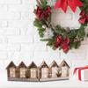 Деревянный набор рождественских домиков Настольное centerpiece Сельский рождественский декор для стола Офис Кафе Домашний стол Окно