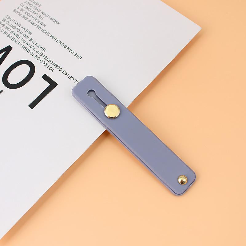 Mobile Phone Push-pull Ring Buckle Holder, Expandable and Simple Adhesive Solid Color Silicone Wristband Holder, Anti Drop