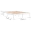 VidaXL Cadre de lit Blanc Bois de pin massif 120x200 cm