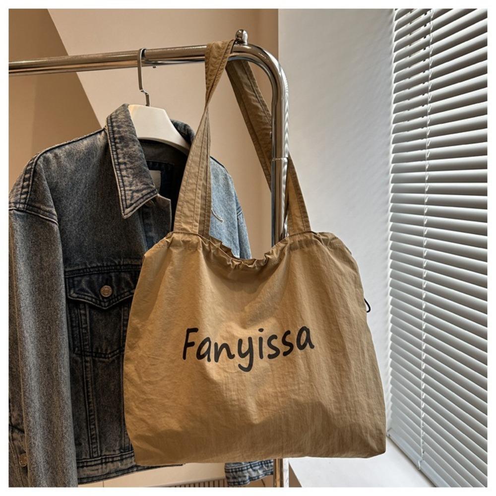 Корейские сумки-тоут на кулиске, повседневная сумка для покупок, сумка через плечо с буквой Ins, для улицы