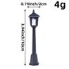 5PCS Plastic Model Mini Retro Street Lights Miniature Scale Model Model Railway Train Lamp Decorative Lights Simulation