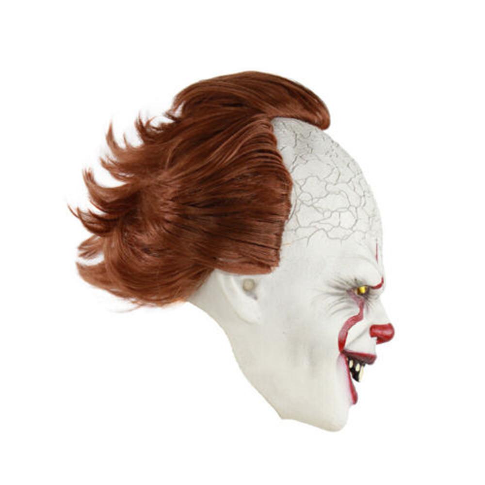 Маска клоуна Пеннивайза Стивена Кинга, костюм для косплея на Хэллоуин, полная маска