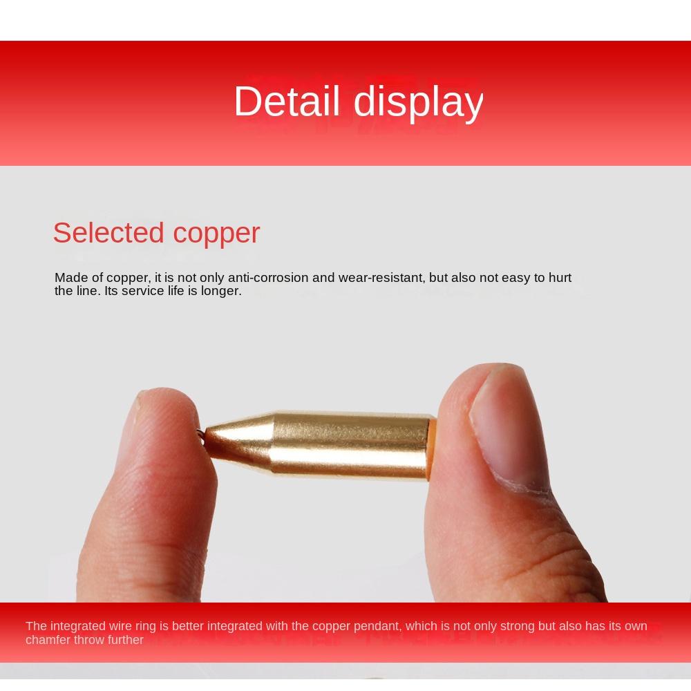 Copper Alloy Copper Fishing Lead fall Gold Hook Connector Accessories Weights  Fishing