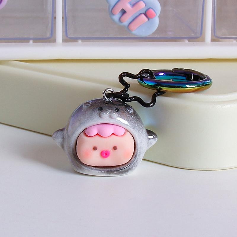 Kawaii милый брелок мультфильм стереоскопический смола океан кукла брелок кулон рюкзак украшения аксессуары подарки