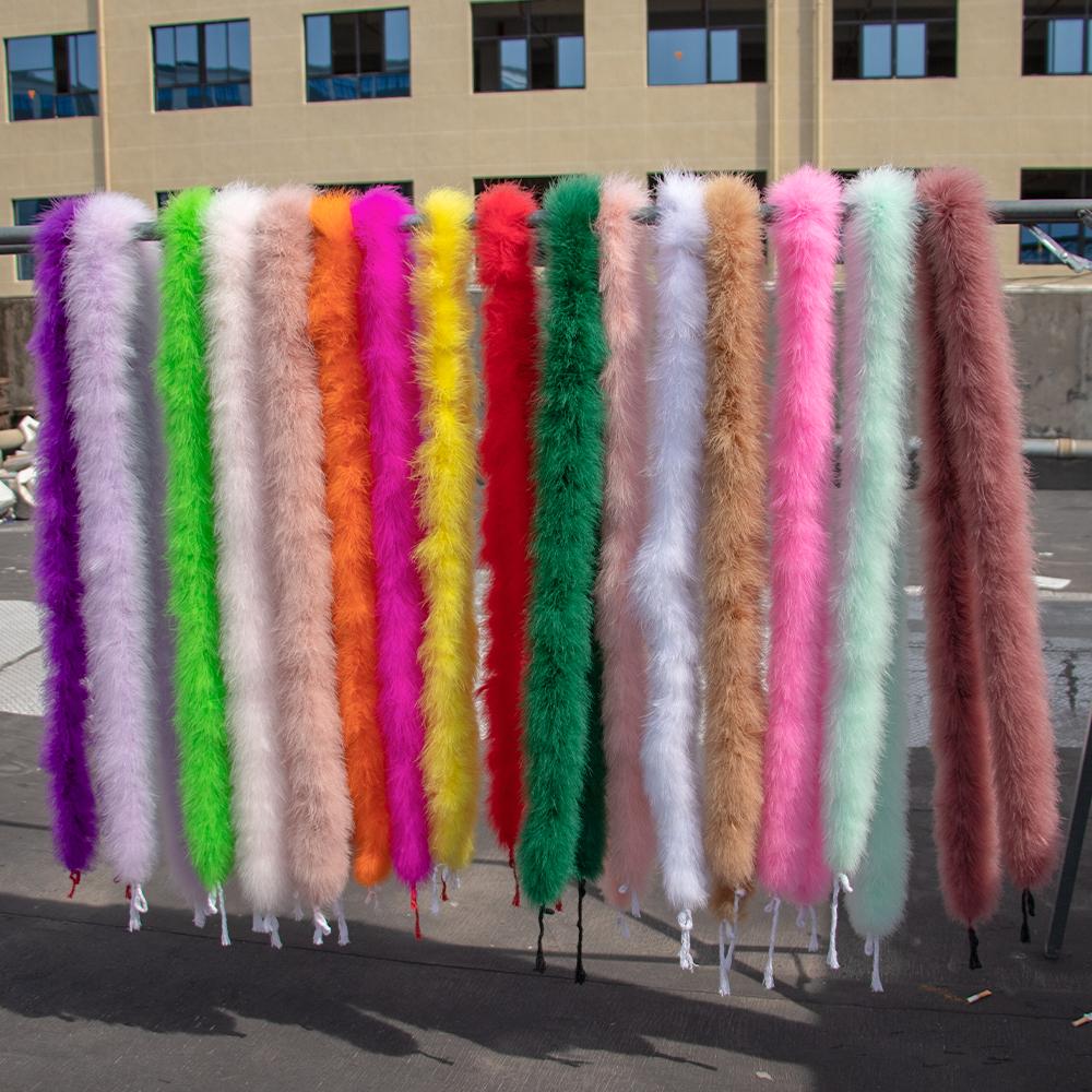 2M Turkey Marabou Feather Boa 11-50g for Scarf Clothing Christmas Tree Decor Shawl Craft Costume Wedding Dress Plume Accessories