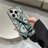 Прозрачный чехол для телефона с электроplated рамкой и узором из денег для iPhone 17 Pro Max 16 15 14 13 12 11 Pro 16 Plus 17 Air, противоударный чехол