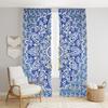 Beautiful Indian Bohemian Psychedelic Hippie Ombre Window Curtain Panels for Bedroom, Living, Balcony (Blue Passion Flower)