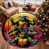 Gamer Pattern Round Rug, Indoor/Outdoor Mat, for Picnic, Gameroom, Bedroom, Office, Living Room, Home Decor Carpet, Birthday Gift