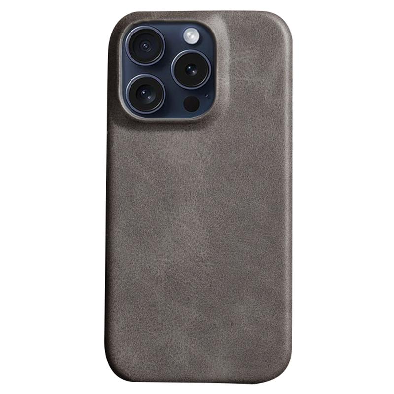For iPhone 16 Pro Max Case Calf Texture PU Leather Coated PC Phone Cover