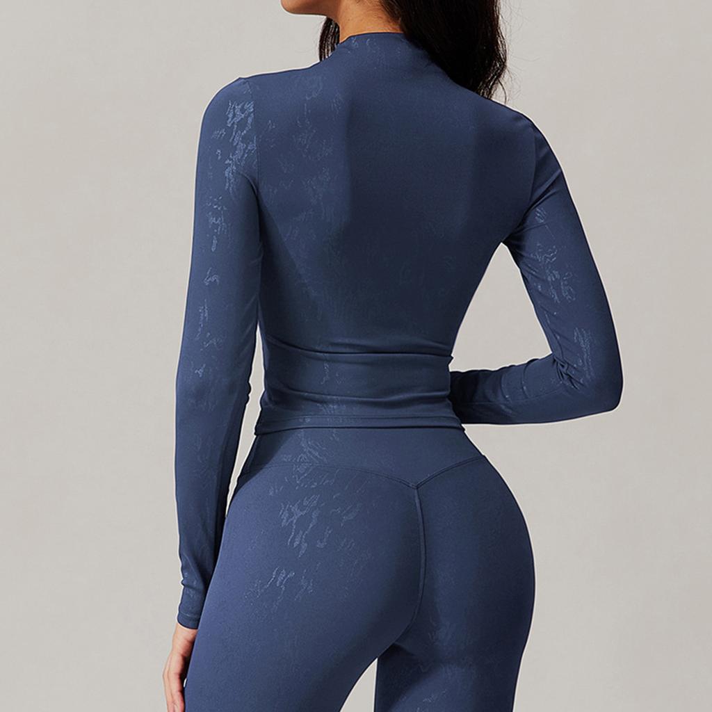 Сексуальные топы для женщин, топы для йоги, длинные рукава, рубашки для бега, быстросохнущие, для фитнеса, спортзала, спортивная одежда, футболки, однотонные, спортивные, с дизайном горячего тиснения