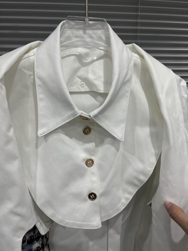 Женская стильная повседневная рубашка корейского кроя slim fit с круглым вырезом, Осень/Зима 2025