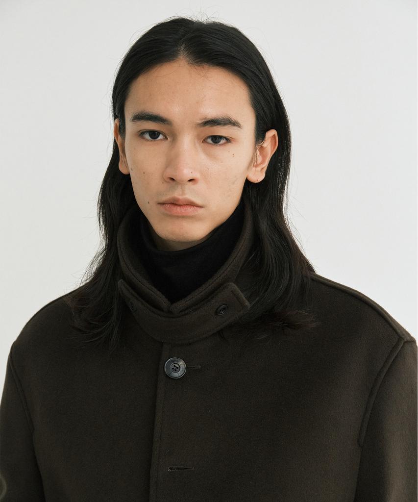 Endoor [Renewal] Fine Wool Short Coat (Brown)