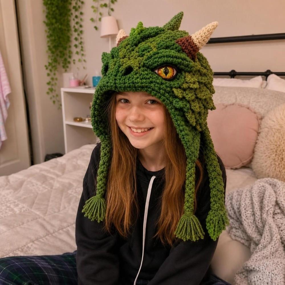 with Step-by-Step Guide Knitted Hat Crochet Kit DIY Animal Hood Hat Crochet Kit for Beginners
