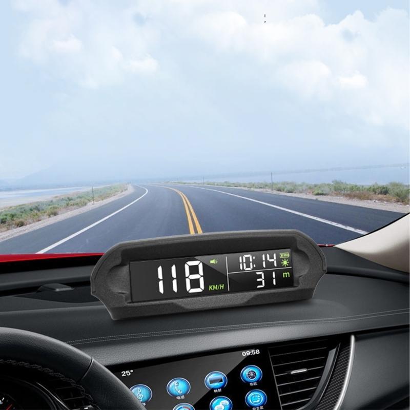 Автомобильный HUD-дисплей на солнечной батарее с автоматической яркостью, батарея 1000 мАч повышает безопасность для водителей, преодолевающих большие расстояния