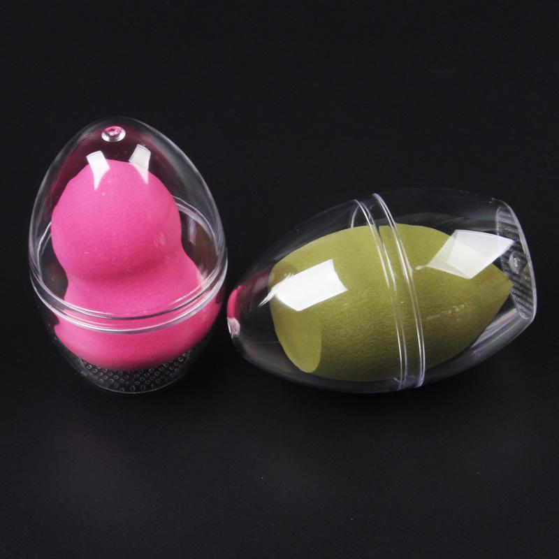 Яйцо для макияжа красоты: Губка двойного назначения на водной основе с коробкой из тыквы в форме яичной скорлупы