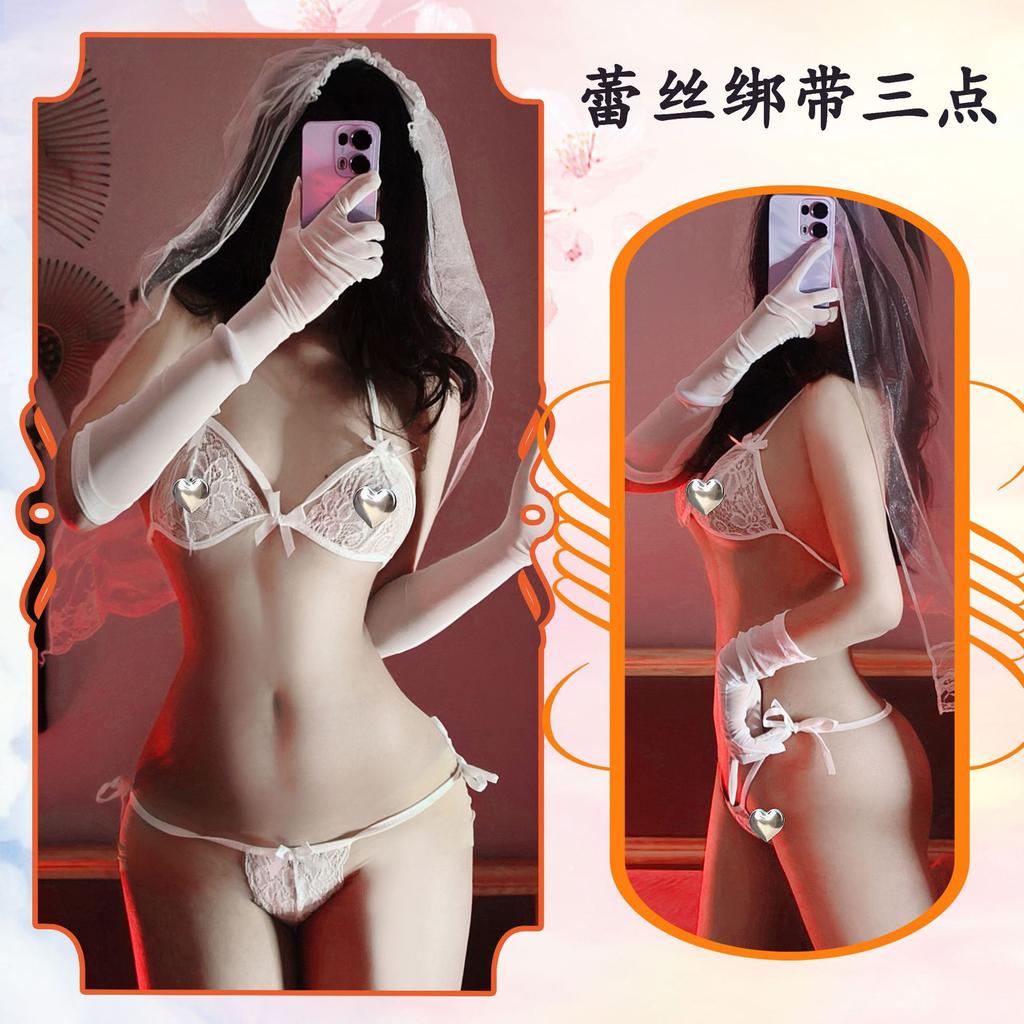 Sexy Underwear, Sexy Lace, Three-point Bra, Underwear for Women, Transparent Seduction, Abstinence Suit for Women