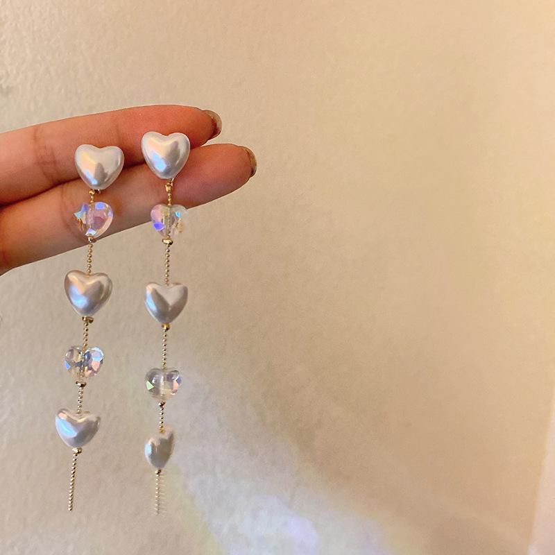 Французские простые серьги с жемчугом в виде капли воды, серьги как у интернет-знаменитостей, ретро, серьги с высоким темпераментом, женские