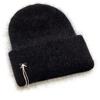 ПОСТОРОННИЙ Шапка-бини из ангоры с ленточной цепочкой [Черный]