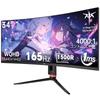 KTC Gaming Curved 1ms Response HVA Contrast Height Pivot HDMI X DP X USB X Split Screen Warranty for Peace of Mind H34S18S 34-inch Monitor, Ultra-wide