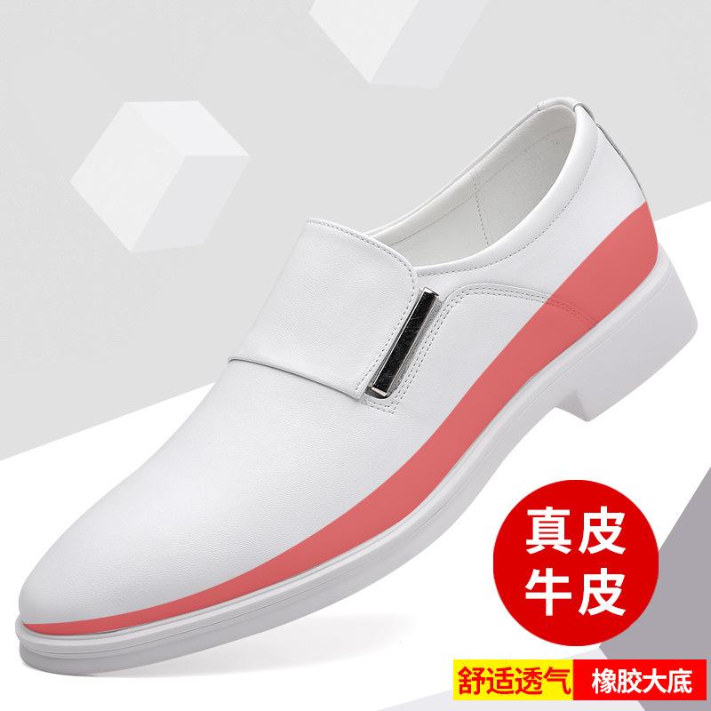 Fashion Fashion Solid Color Leather Men's Loafer Shoes Spring Autumn Designer New Pointed Man Dress Shoes Soft Male Business Shoes