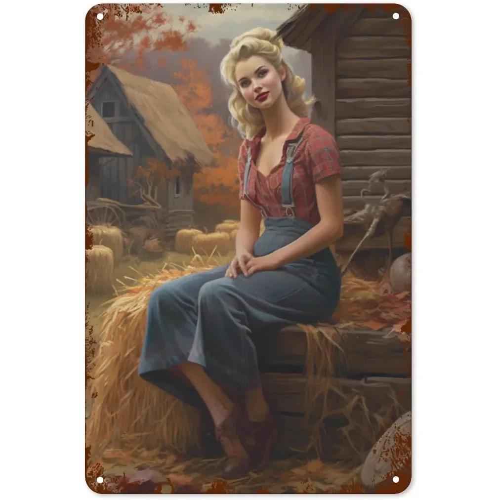 Пинап модель автомобиля металлические жестяные таблички сексуальные девушки настенная табличка винтажная железная живопись украшение для дома кафе игровой комнаты клуба бара