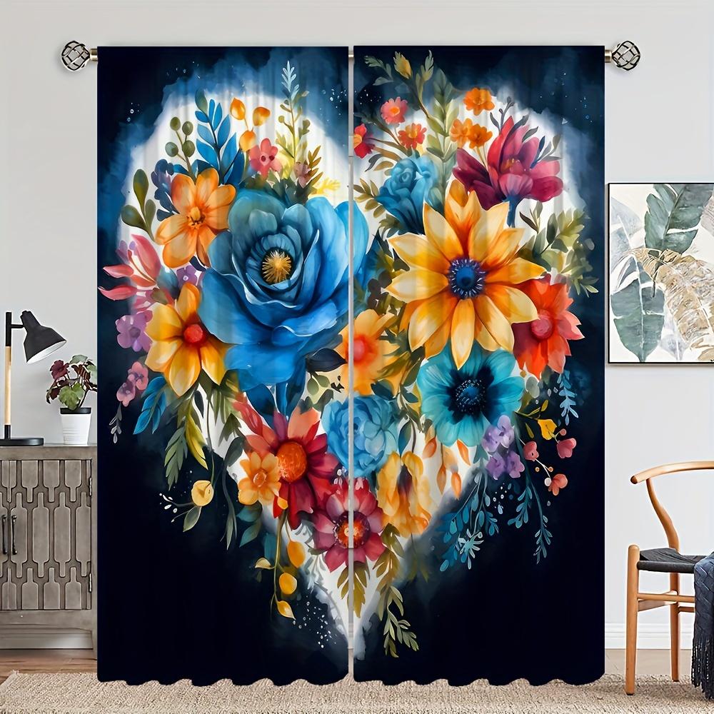 2 шт. Элегантные шторы с принтом львов и романтических роз для домашнего декора, спальни, офиса, кухни, гостиной, кабинета, декора, кармана для штанги