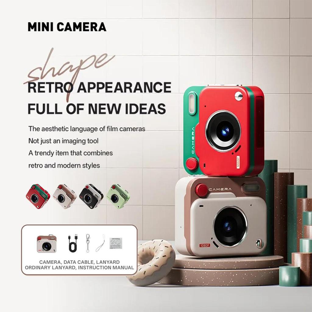 New HD CCD Retro Mini Compact Digital Camera Outdoor Photography Travel Photography Video Camera Kids Birthday Gift