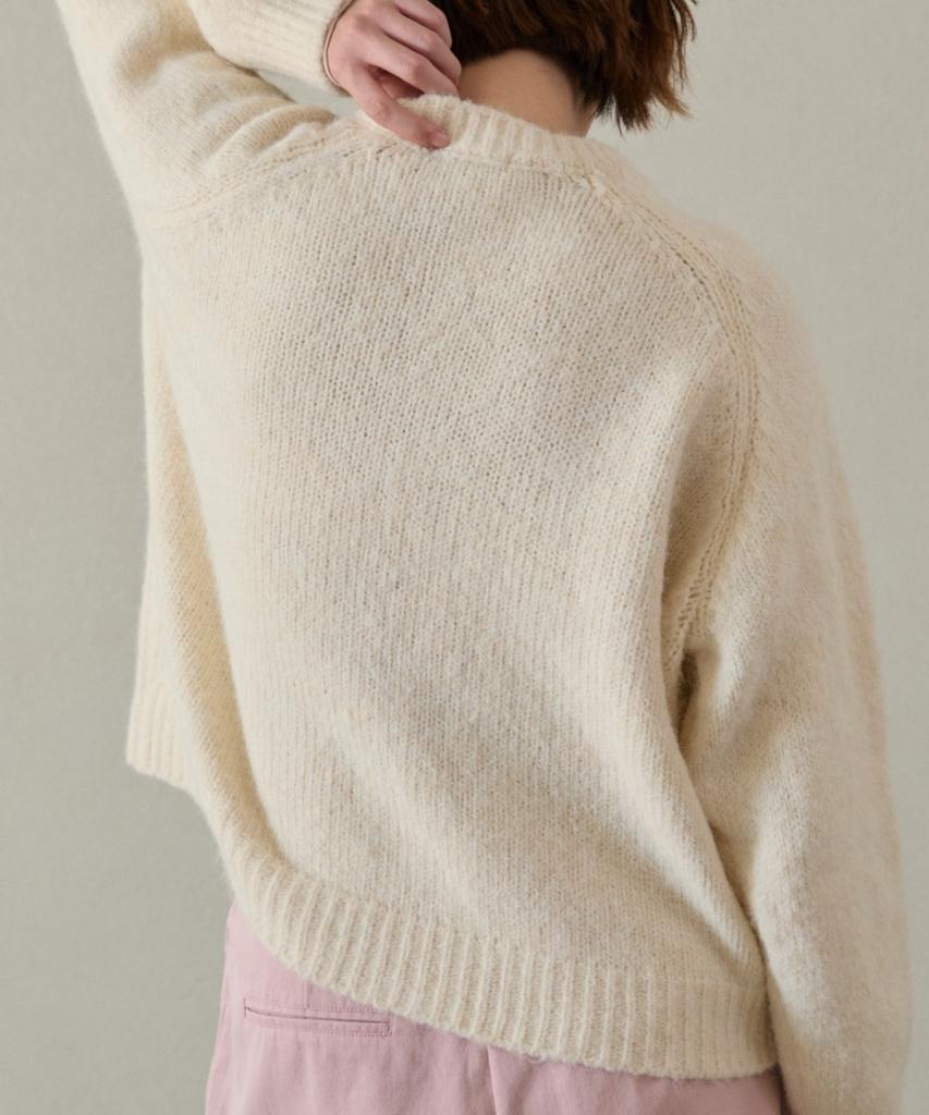 WIOE Toggle Button Kint Cardigan_Ivory