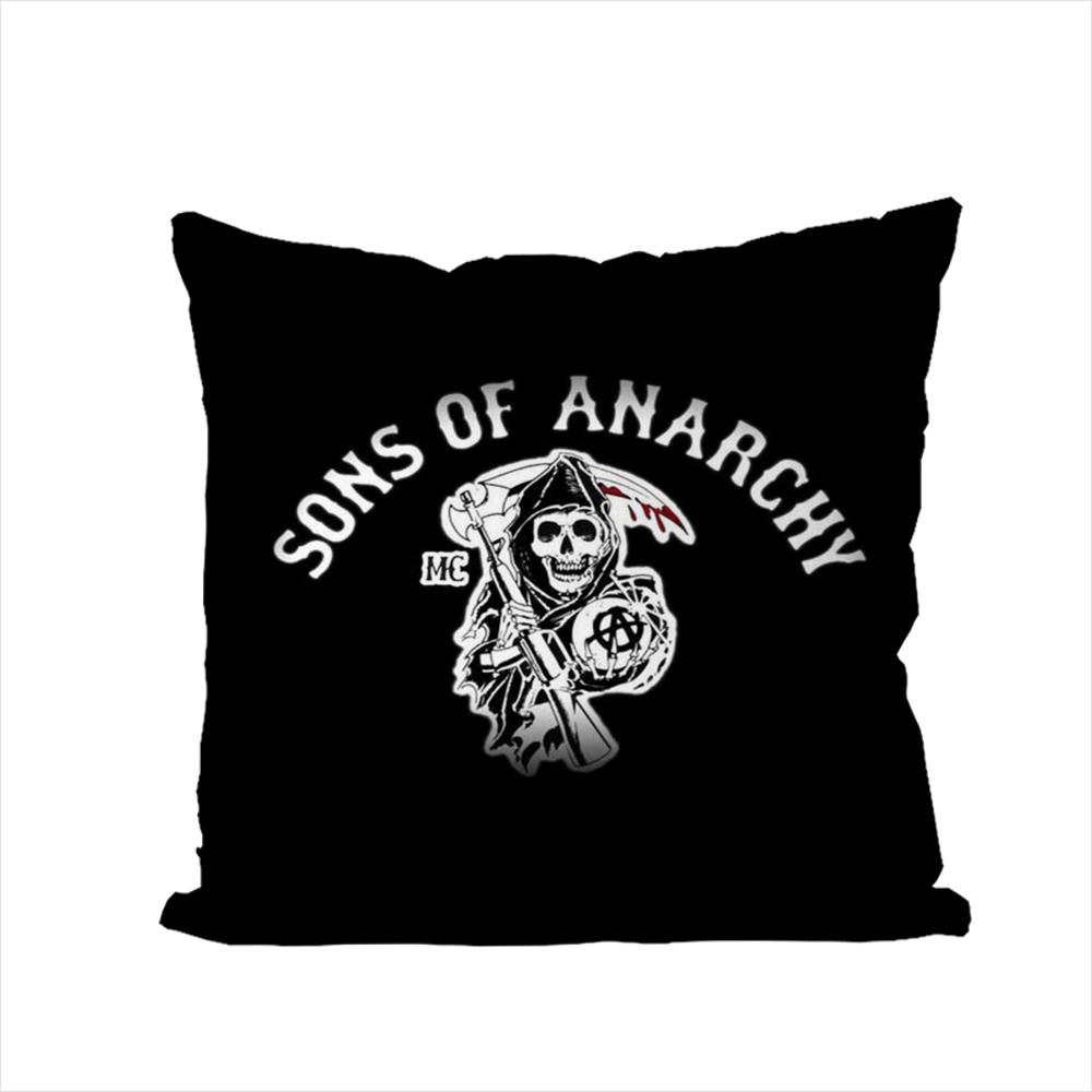 SSons Of Anarchy Pillow Case For Car Sofa Decorative Home Doublesided Print Plush Square Throw Pillow Cushion Cover