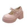 Fashion 2025 New Fashion Retro Spring Autumn Japanese Women Mary Janes Shoes Bow Platform Single Lolita Shoes Women's Ballerinas Tacones