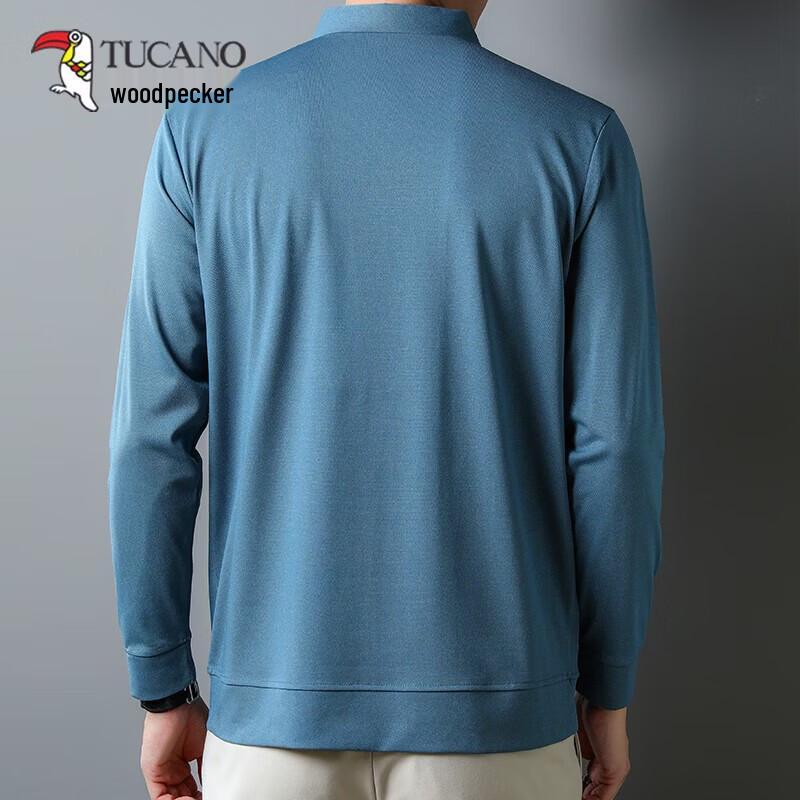 Tucano Мужская рубашка-поло с длинным рукавом в стиле business casual