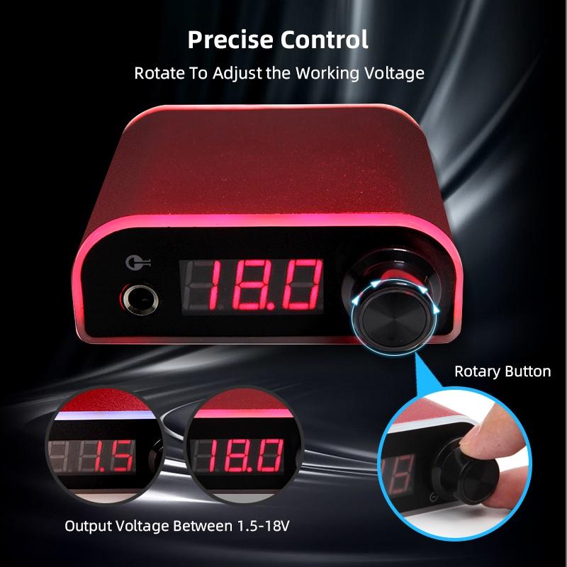 Светодиодный источник питания для татуировки для всех катушек и роторных тату-машинок Ручка Ножная педаль Двухрежимный ЖК-дисплей с изменением цвета под напряжением Инструменты для перманентного макияжа