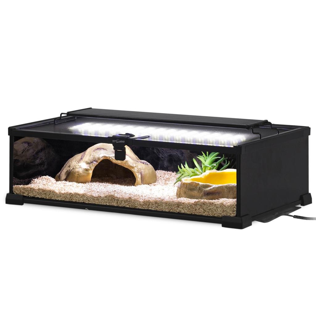 Glass Terrarium Enclosure for Reptiles Scorpions Night Waterproof 50X30X15Cm