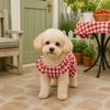 Pet Dog Dress Bow Flannel Sleeve Small Medium Winter Homewear