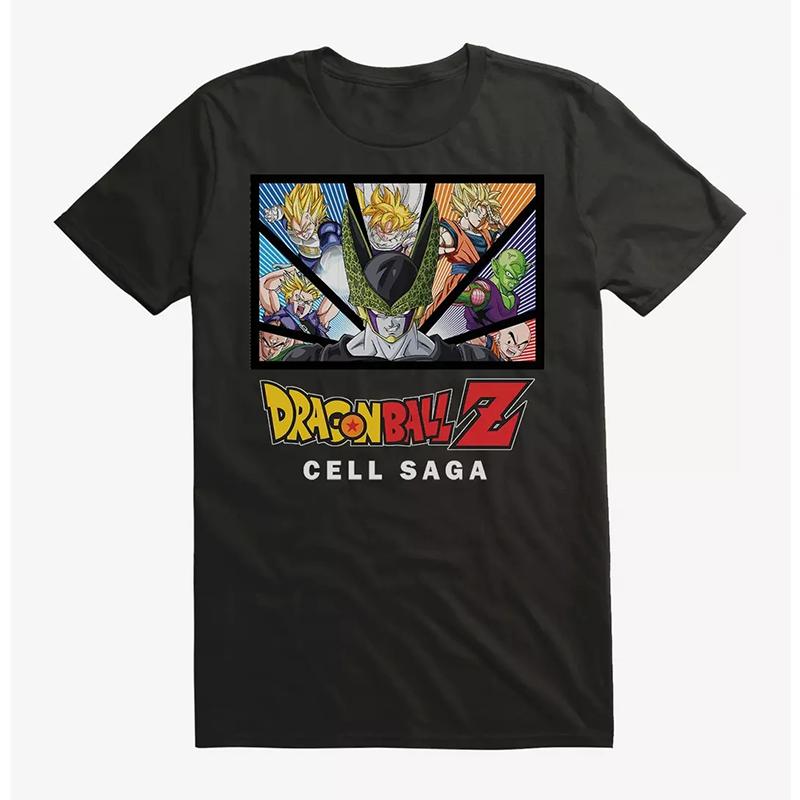 Новая летняя японская классическая мультяшная аниме футболка Dragon Ball оверсайз в стиле HighStreet винтажная свободного кроя с коротким рукавом