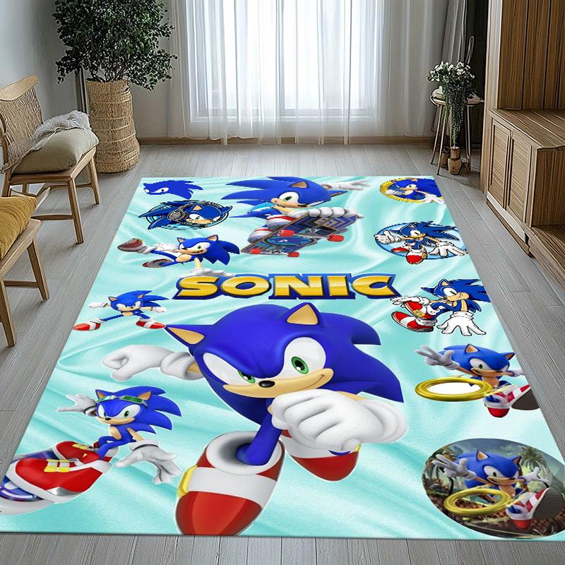 Ретро S-Sonic Мультяшные Игры Гостиная Нескользящий Ковер Мягкий Ковер для Спальни Детской Игровой Комнаты Дивана, Домашний Декор Придверный Коврик Подарок