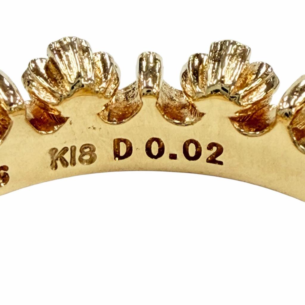 Отличное кольцо Justin Davis кольцо Корона K18 Алмаз 1 шт. 0,02 карата золото 18K Женское Б/у
