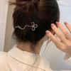 New Geometric Hair Side Clip Sweet Barrettes Flower Hair Clips Bobby Pin Wave Zinc Zinc Alloy Hairpin